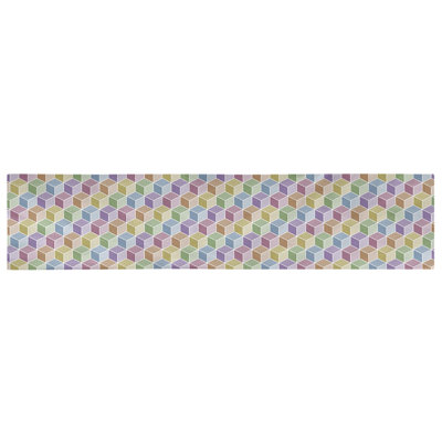 Chemin de table cubique arc-en-ciel Avicia