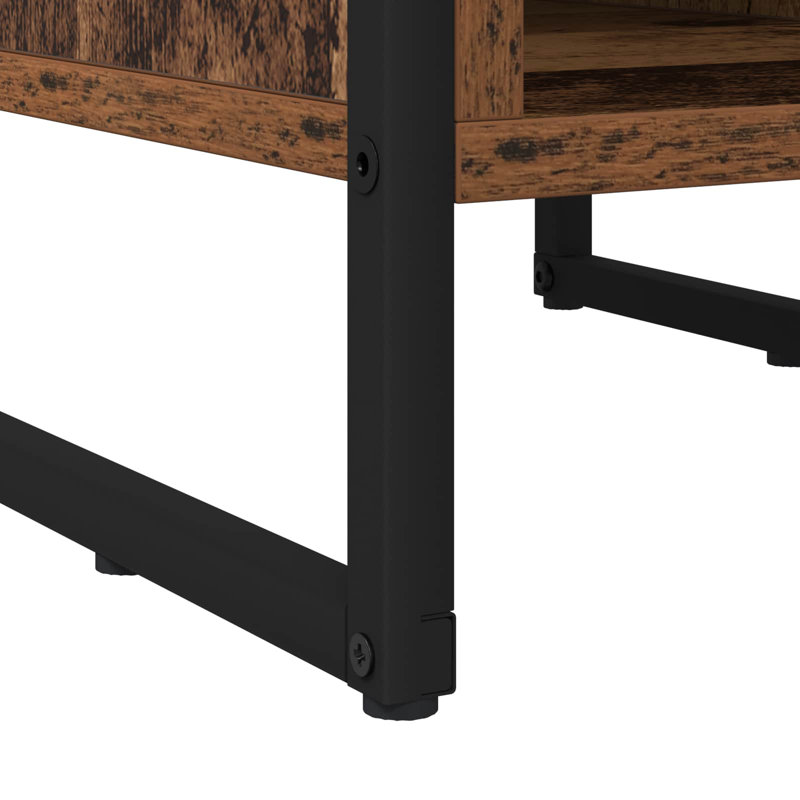 39.5cm W Manufactured Wood Bedside Table, Old Wood
