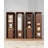 72.83" Walnut Rotating Dressing Mirror Storage Corner Cabinet