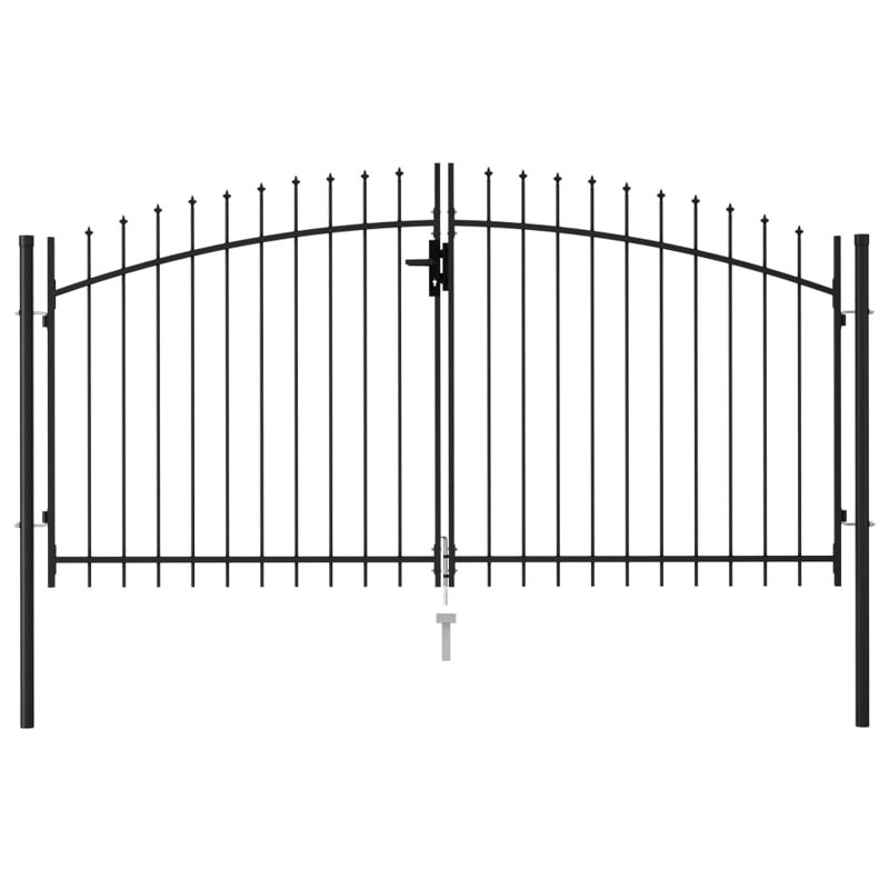 Barrière en métal noir Iberia, H 4,9 pi x l 9,8 pi
