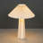 Stoneware Table Lamp with Tapered Base and Pleated Shade