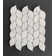 2" x 4" White Cararra Marble Leaf Pattern Moasic Floor and Wall Tile