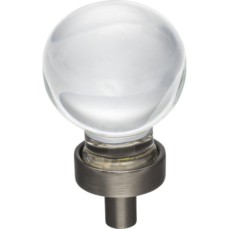 Harlow Round Knob, Brushed Pewter, 1 1/16"