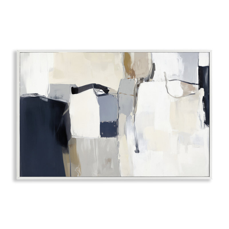 «Neutral Tapisserie», giclée encadrée par Irena Orlov, H 20 po x l 30 po, Estampe numérique encadrée blanc bord de mer
