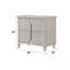 Table de chevet finition perle blanche