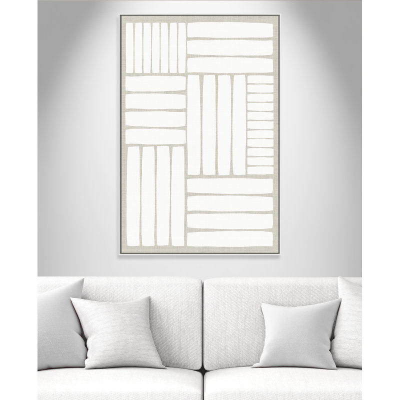 Capell Free Rhythm - Cadre flottant, peinture sur toile, H 61,5 po x l 41,5 po x P 2 po, Toile avec cadre blanc