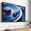 Reproduction sur toile d'un tourne-disque bleu-1646509999