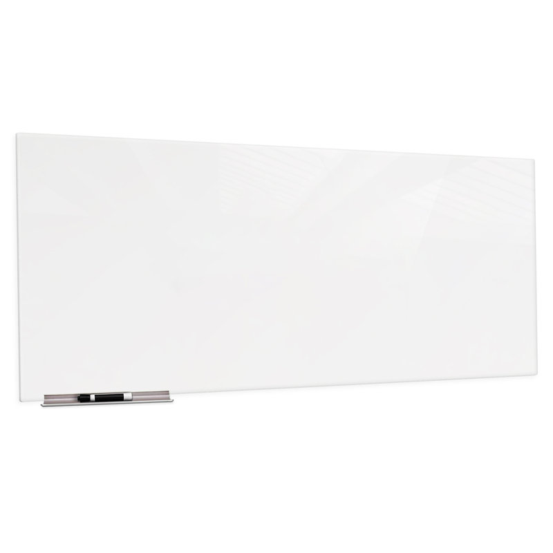 Tableau magnétique mural en verre Bojorquez, Blanc, 48 po x 72 po