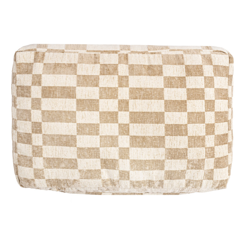 Medium Beige and Cream Polyester Bolster Pet Bed