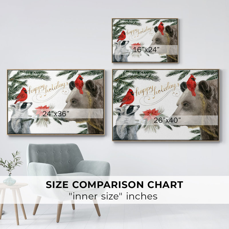 Timberland Christmas Collection A, reproduction d'art sur toile, Naturel, H 27 po x l 41 po x P 1,5 po