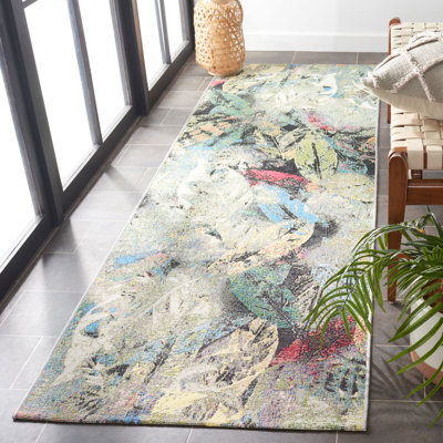Tapis d'intérieur / extérieur à motif floral Barbados 500 Performance