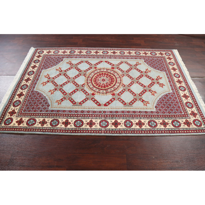 One-of-a-Kind 4'7" X 7'1" New Age Wool Area Rug in Blue