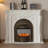 White Solid Wood Electric Fireplace