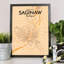 Saginaw City Map - No Frame Print-475512534
