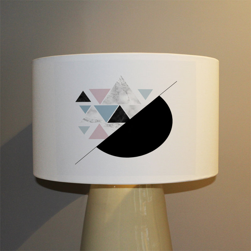 Cotton Drum Lamp Shade ( Uno ), 22cm H x 25cm W x 25cm D