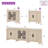 Farmhouse TV Stand For Tvs Up To 85 Inch, 3-Piece Modular Entertainment Center With Glass Media Console For Living Room, Bedroom, Home Theater, Beige-1926036011