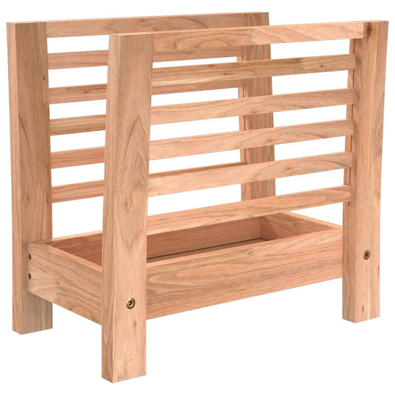 Almazan Solid Wood Free Standing Magazine Rack