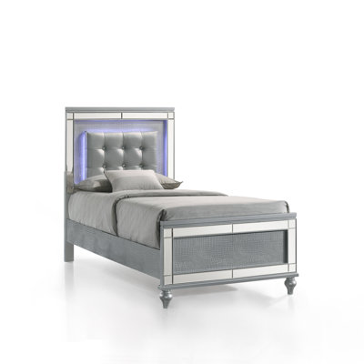 Sherley Vegan Leather Platform Bed