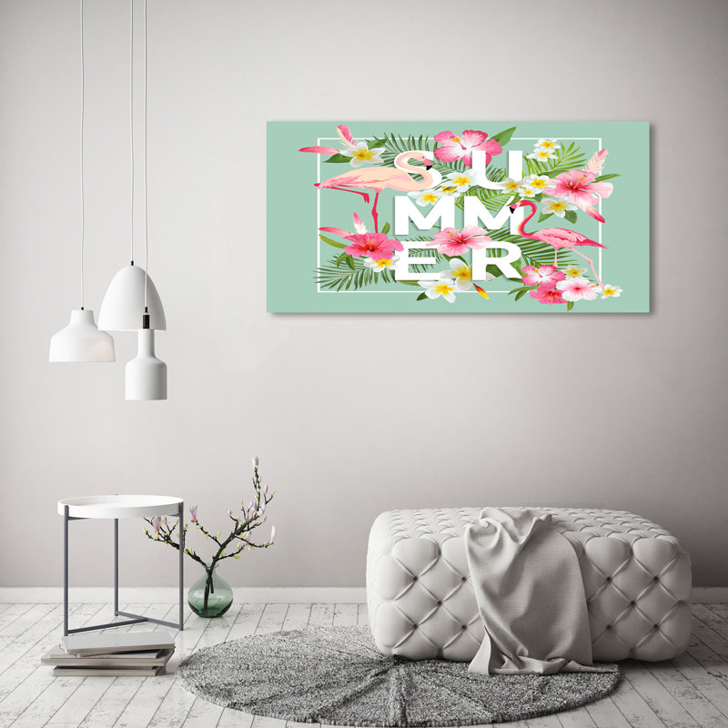 Holidays And Flamingos - No Frame Print on Canvas