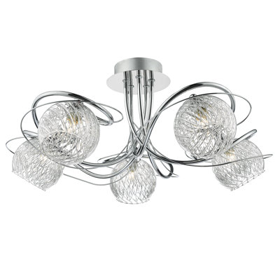 Glass Semi Flush Mount