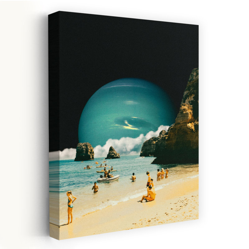Art contemporain, art contemporain côtier de rêve, H 24 po x l 16 po