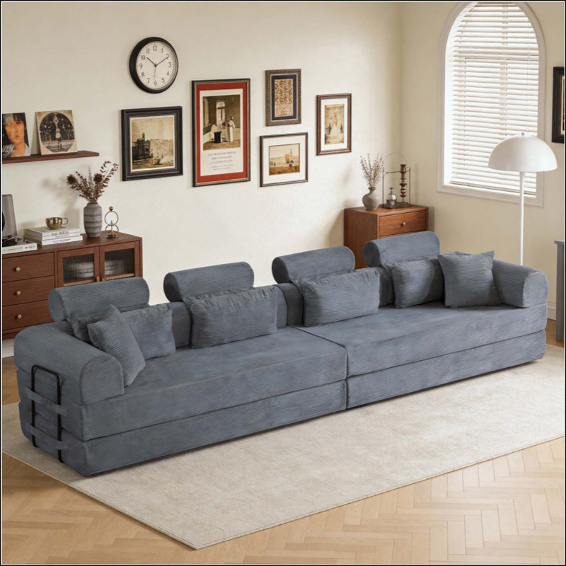 Canapé modulaire en L Boneless, Dark Grey