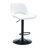 Modern Swivel Adjustable Bar Stools Set - 2 Pack, White PU Material, With Footrest, Holds Up To 250 Lbs-125536231