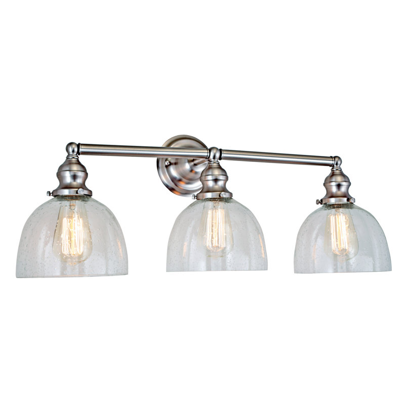 Shumway 3 - Light Dimmable Vanity Light, Oil Rubbed Bronze, Clear Bubble