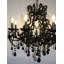 Lustre en cristal noir transitionnel 8 lumières