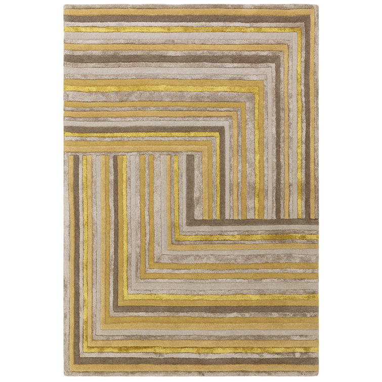 Corel Geometric Wool Hand Tufted Area Rug