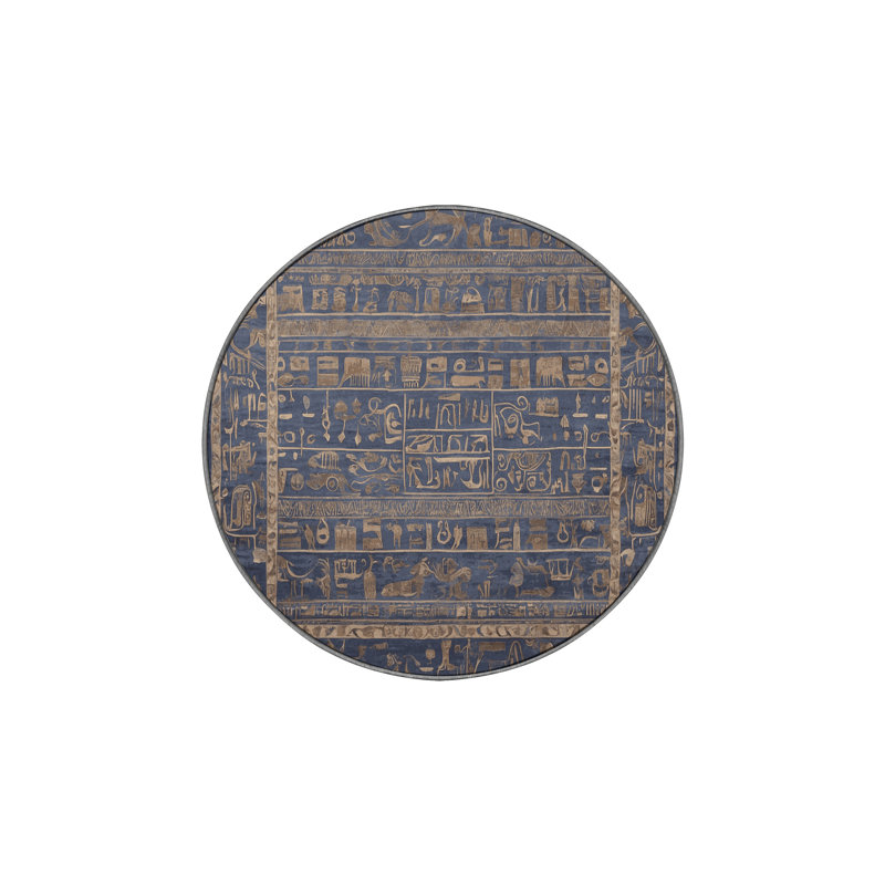 Tapis mauve soyeux et moelleux, Rond 3 pi