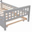 Lit simple avec lit gigogne, cadre de lit plateforme avec tête et pied de lit-1723357253