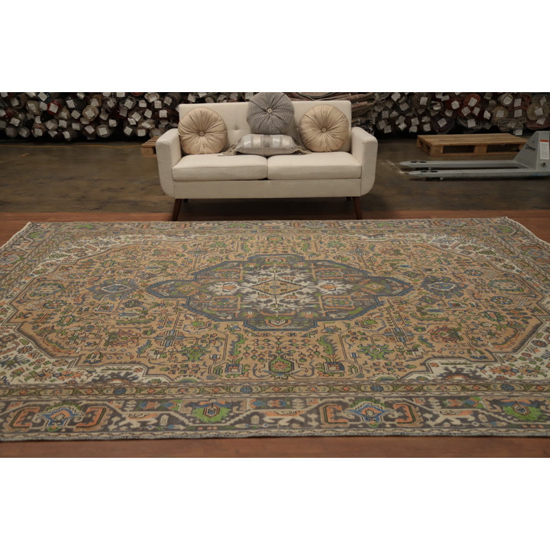Tapis traditionnel en laine fait à la main 9 x 12
