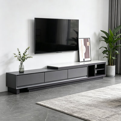 Simple and Elegant Grey TV Cabinet
