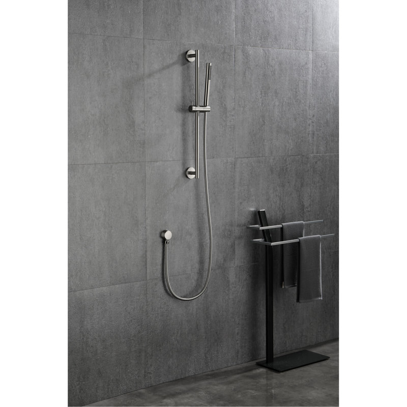 Height Adjustable Handheld Shower With 28 - Inch Slide Bar And 59 Hose, Stainless Steel Build, Various Spray Modes For Relaxation Design, Brushed Nickel Finish, Durability