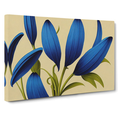 Royal Flowers - Wrapped Canvas