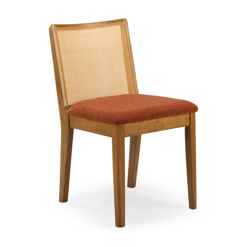 Chaise de salle à manger Elio, Pacane / terre cuite bouclée