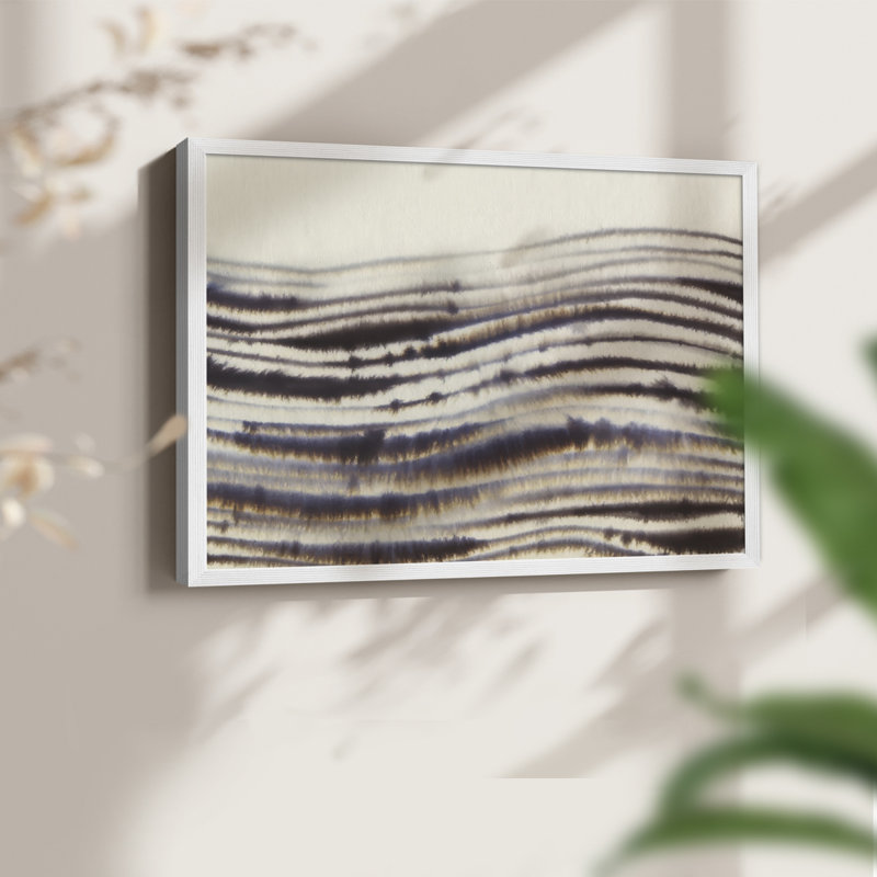 «Resounding Waves II», reproduction encadrée, H 22 po x l 28 po, Blanc