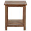 Table de bout en bois brun vieilli avec tablette Castleton