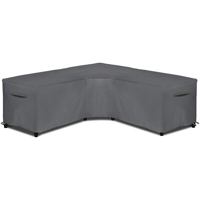 Debartolo Patio V Shaped Sectional Sofa Cover, 100% Waterproof Outdoor Sectional Furniture Cover With Windproof Buckles, Anti UV Rip Resistant 100 Inc -  Arlmont & Co., 9E197918265045FBA026AB3F467AF91A