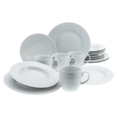 Porcelain China Dinnerware Set 16 Piece - Service for 4