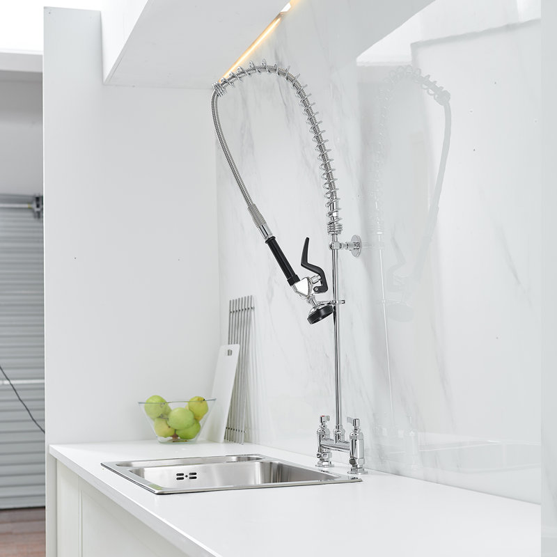 VIBRANTBATH Pull Down Kitchen Faucet, Polished Chrome