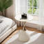 Table de bout Tray, petite table d'appoint avec tablette coulissante robuste avec cadre en métal pour les petits espaces, salon, chambre à coucher, bureau, salle de bain