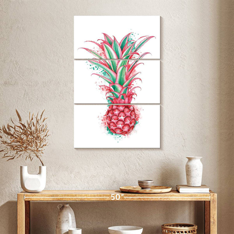 Yarlin Pink Pineapple, 38" H x 24" W