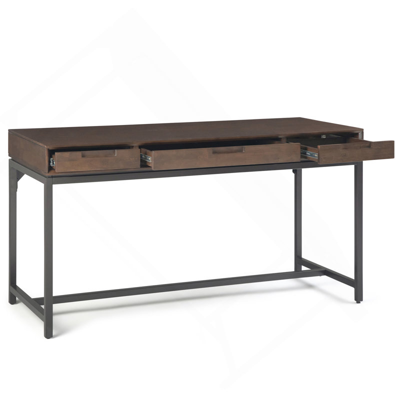 Bureau Mid-Century Banting - brun noyer, Marron clair