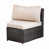 Beige Cushion/Brown Frame