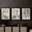 Sépia Botanical Journal VI - Toile tendue avec châssis sur mesure - 3 pièces-50161364-50161386