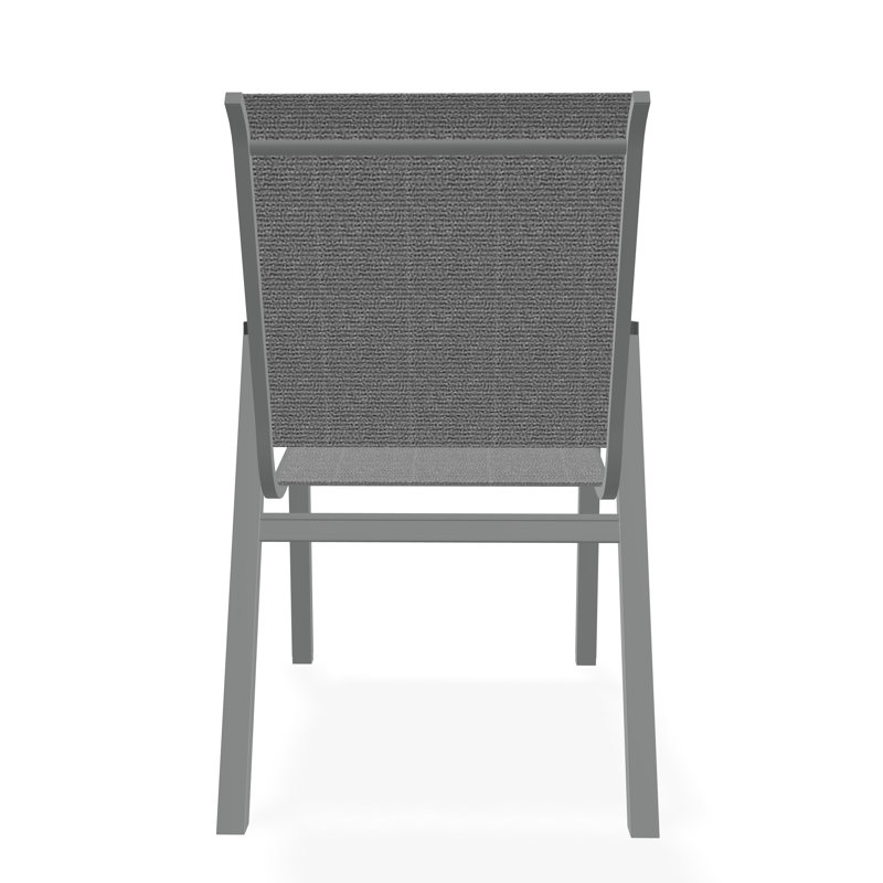 Bazza Outdoor Dining Chair, Graphite, Titanium Sunbrella®