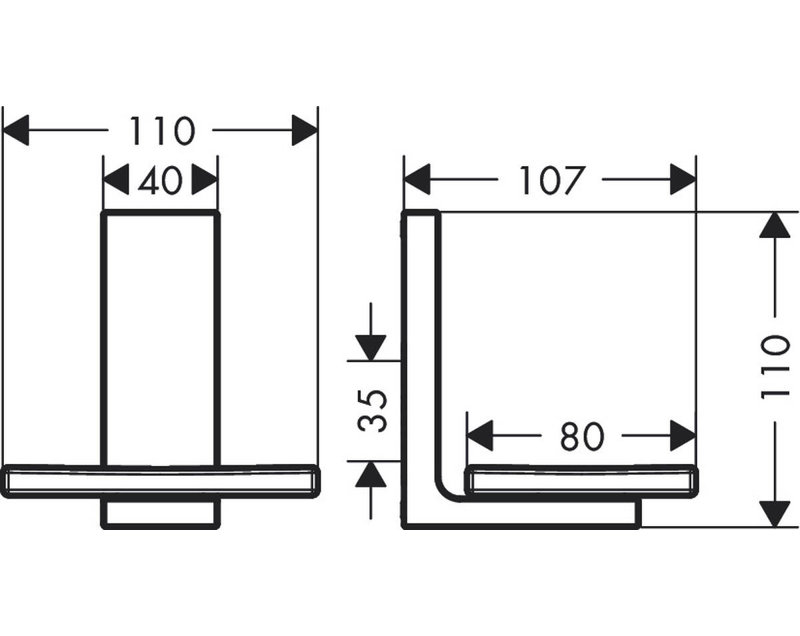 Universal Rectangular Soap Dish, Chrome