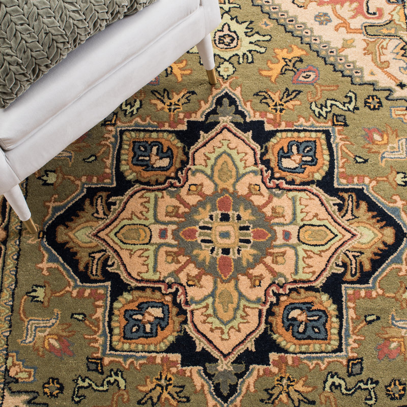 Hebron Hand Tufted Wool Oriental Rug, Rectangle 9' x 12'
